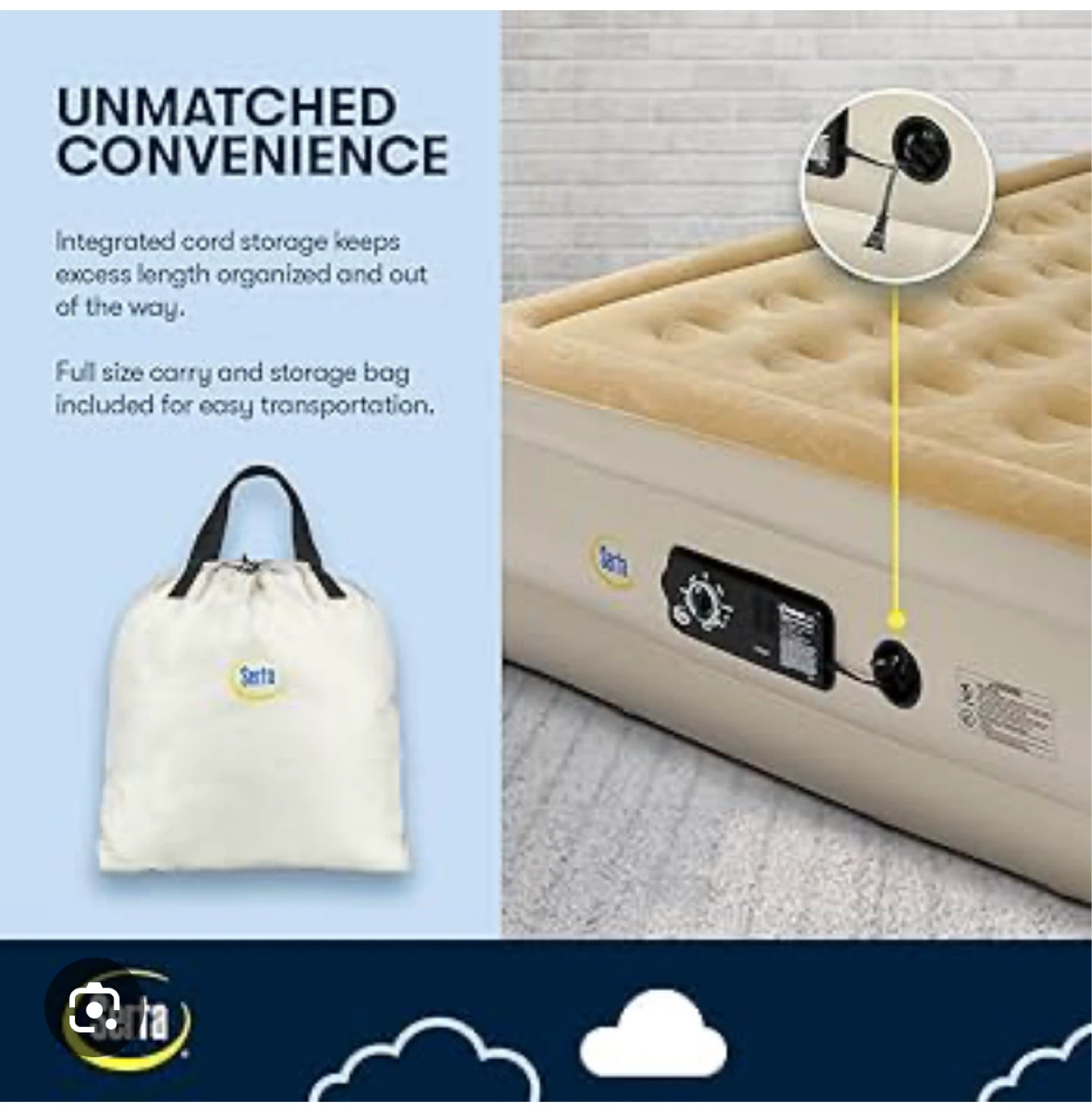 Serta Queen Air Mattress with Built-in Pump - photo 2