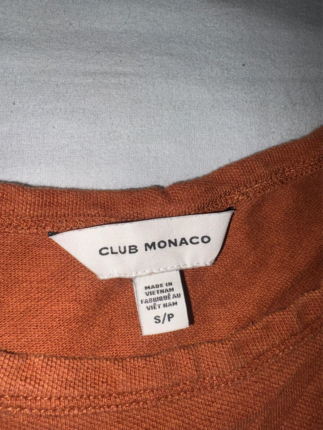Club Monaco Orange Linen Blend T-Shirt - photo 2