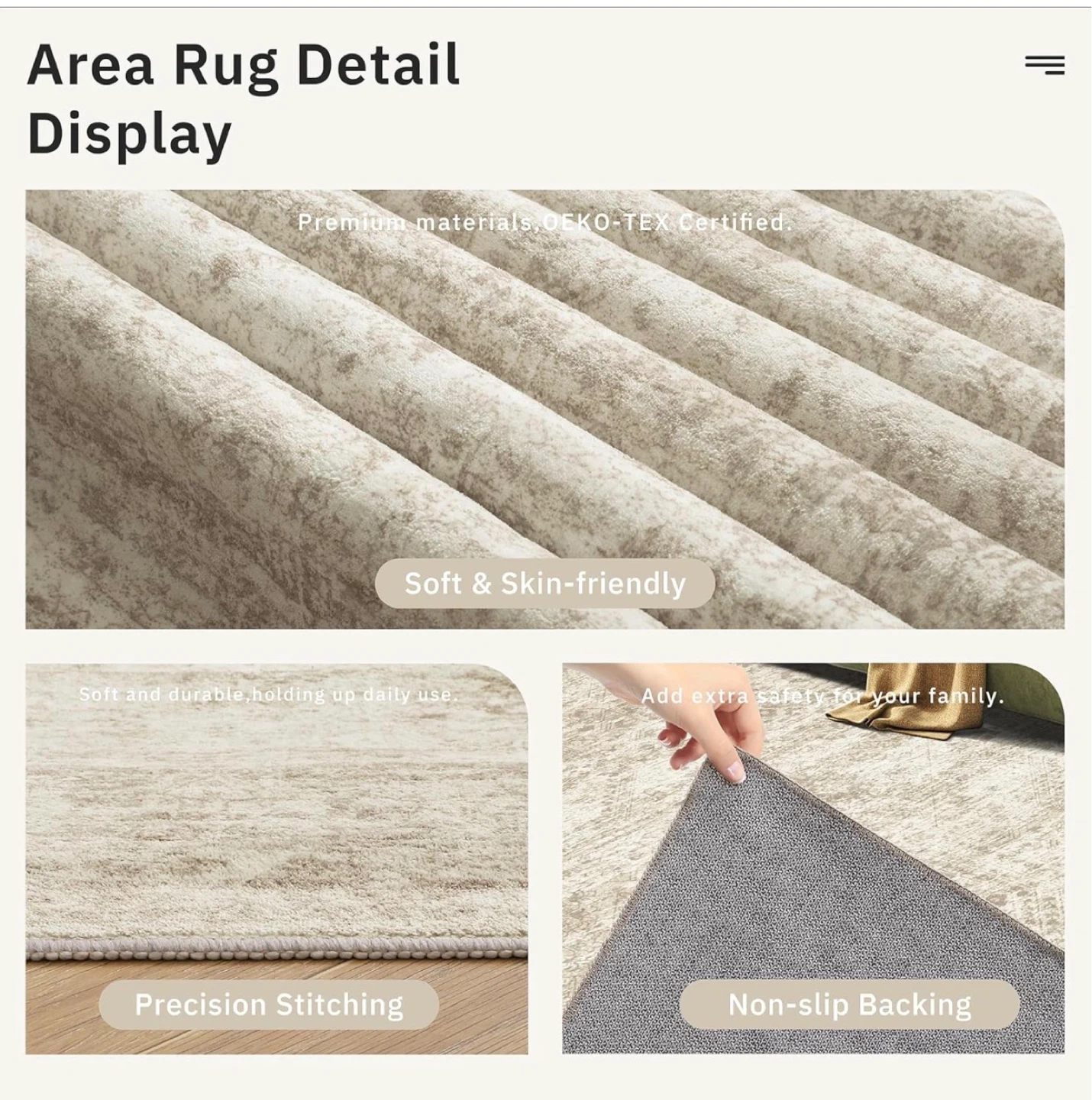 Lightweight Area Rug - Soft & Skin-Friendly - photo 5