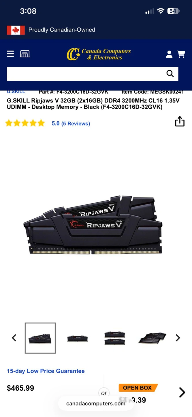 G.SKILL Ripjaws V 32GB (2x16GB) DDR4 3200MHz Desktop RAM - Black - photo 3