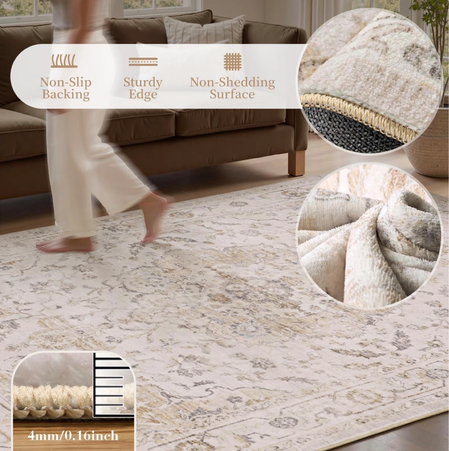 Traditional Medallion Area Rug - photo 3