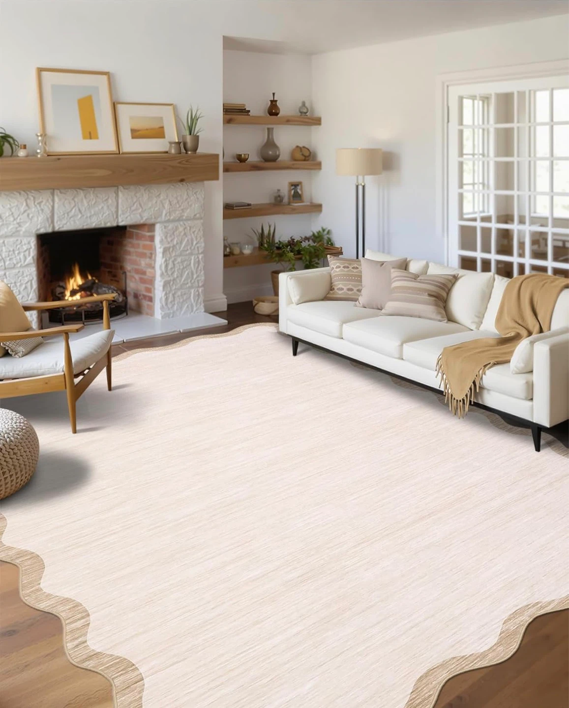 Washable Area Rug with Non-Slip Backing