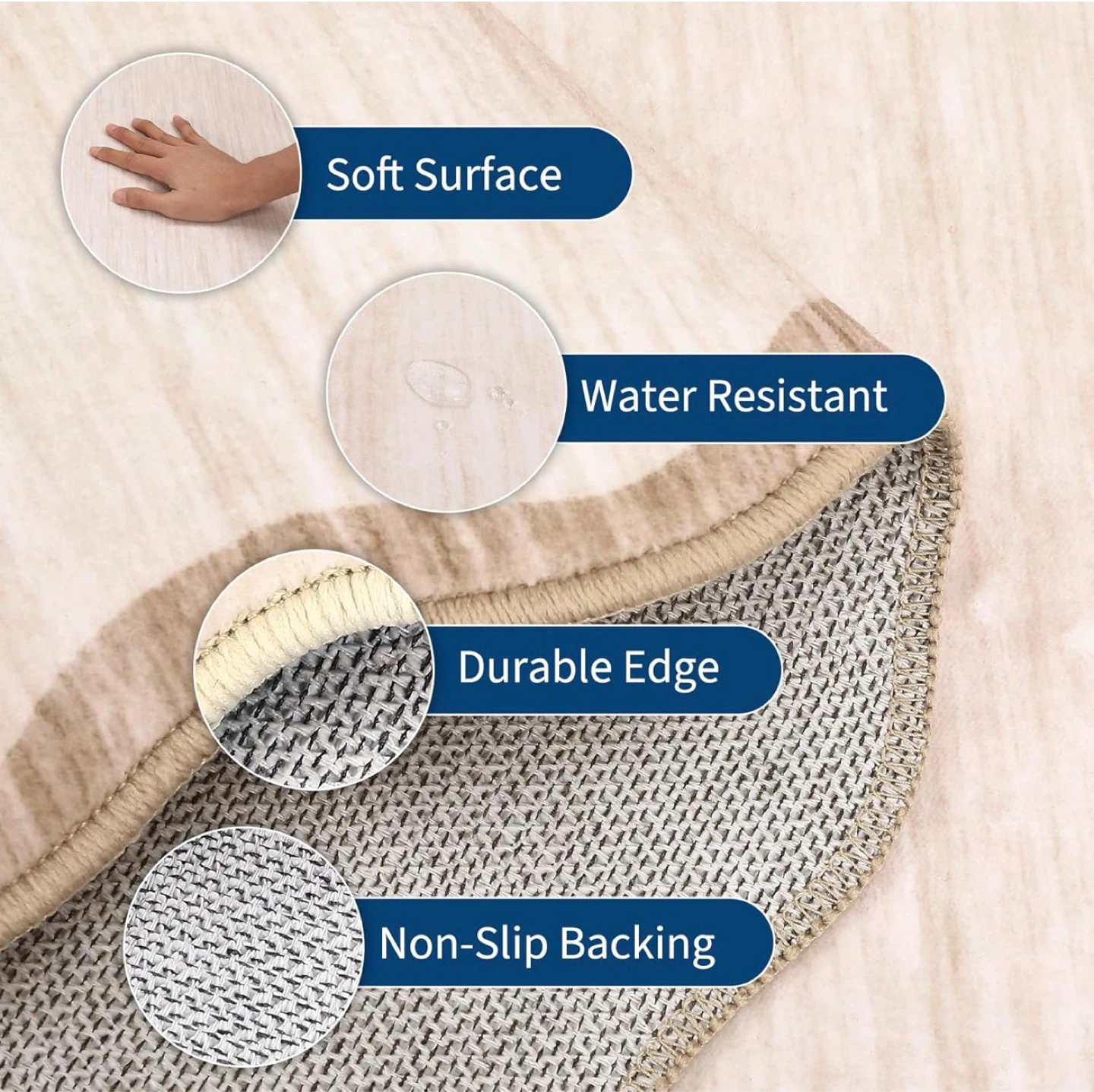 Washable Area Rug with Non-Slip Backing - photo 4
