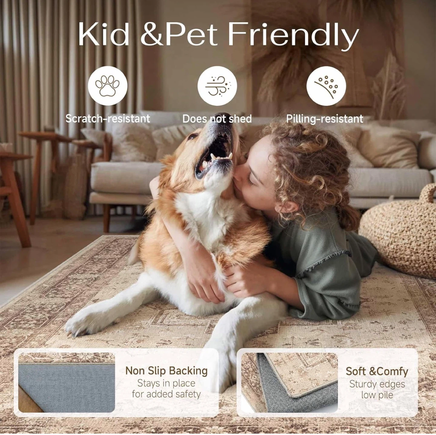 Area Rug - Kid & Pet Friendly - photo 3
