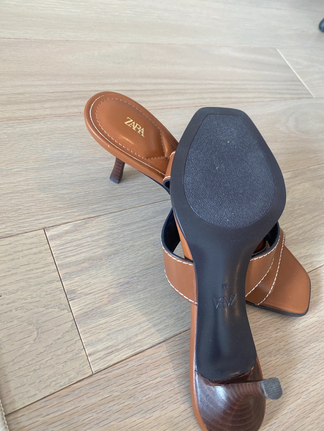 ZARA Brown Heeled Sandals - photo 2