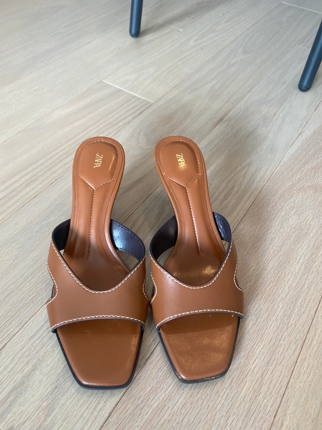 ZARA Brown Heeled Sandals