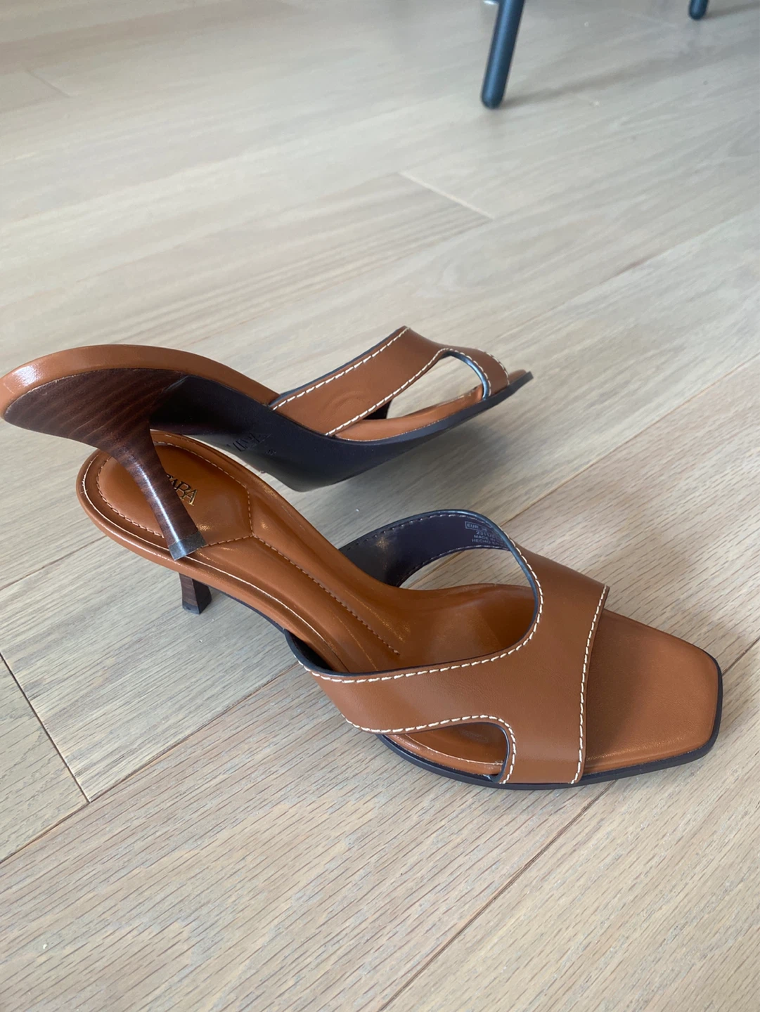 ZARA Brown Heeled Sandals - photo 3