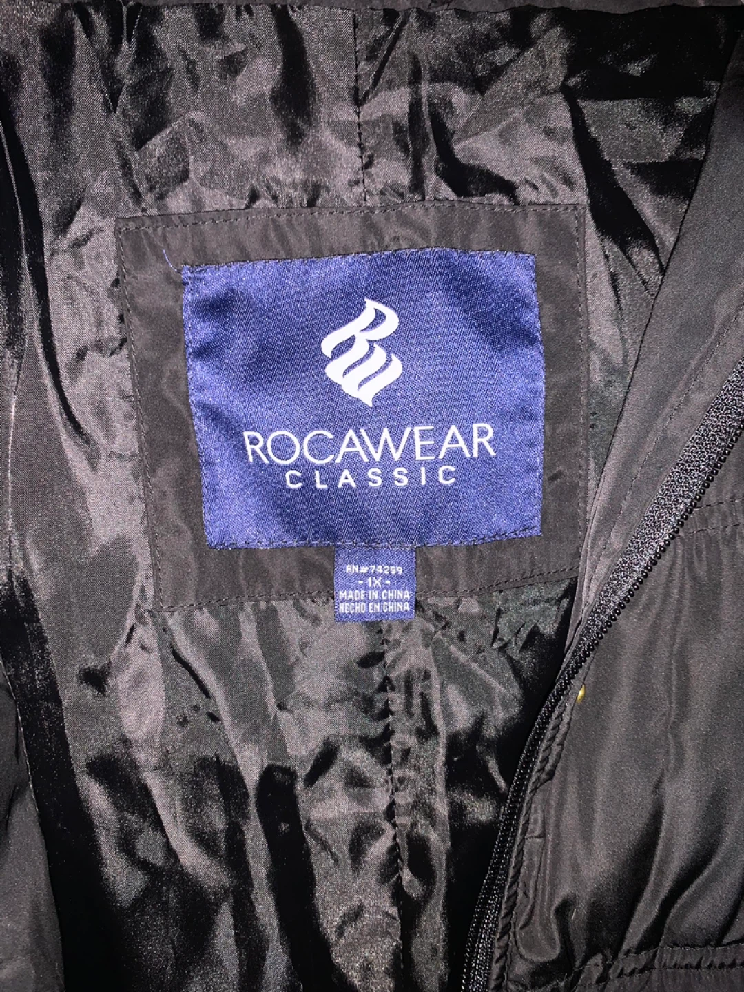 Rocawear Classic Black Puffer Coat with Fur Hood - photo 3