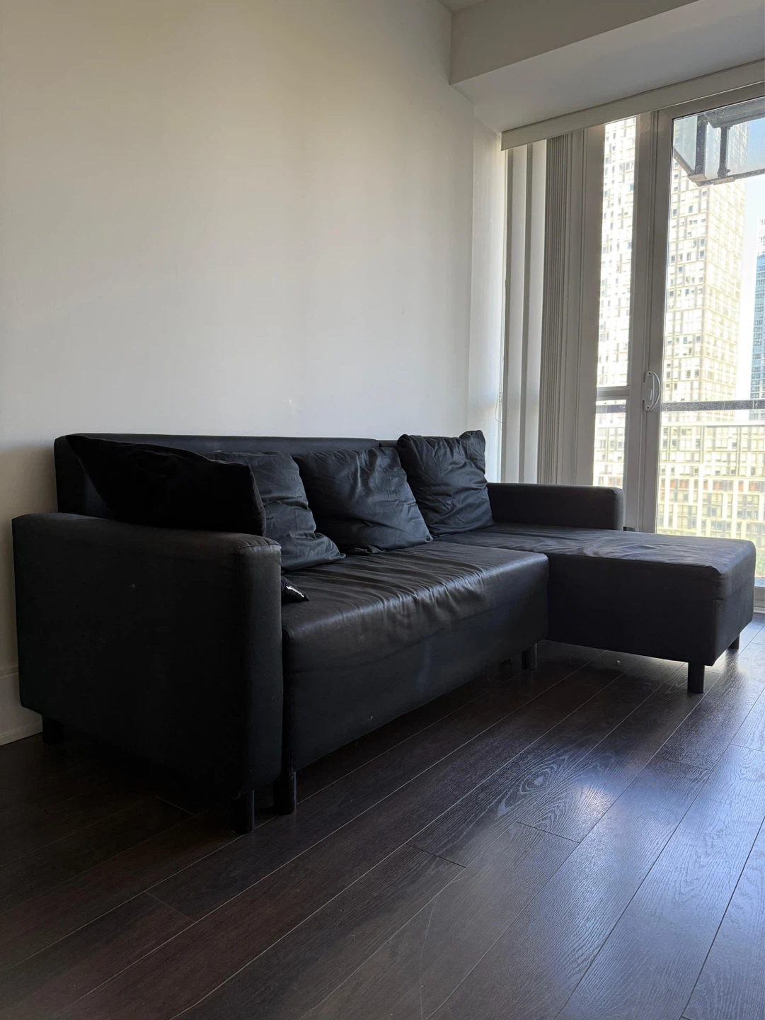 Black L Shape Sofa Bed