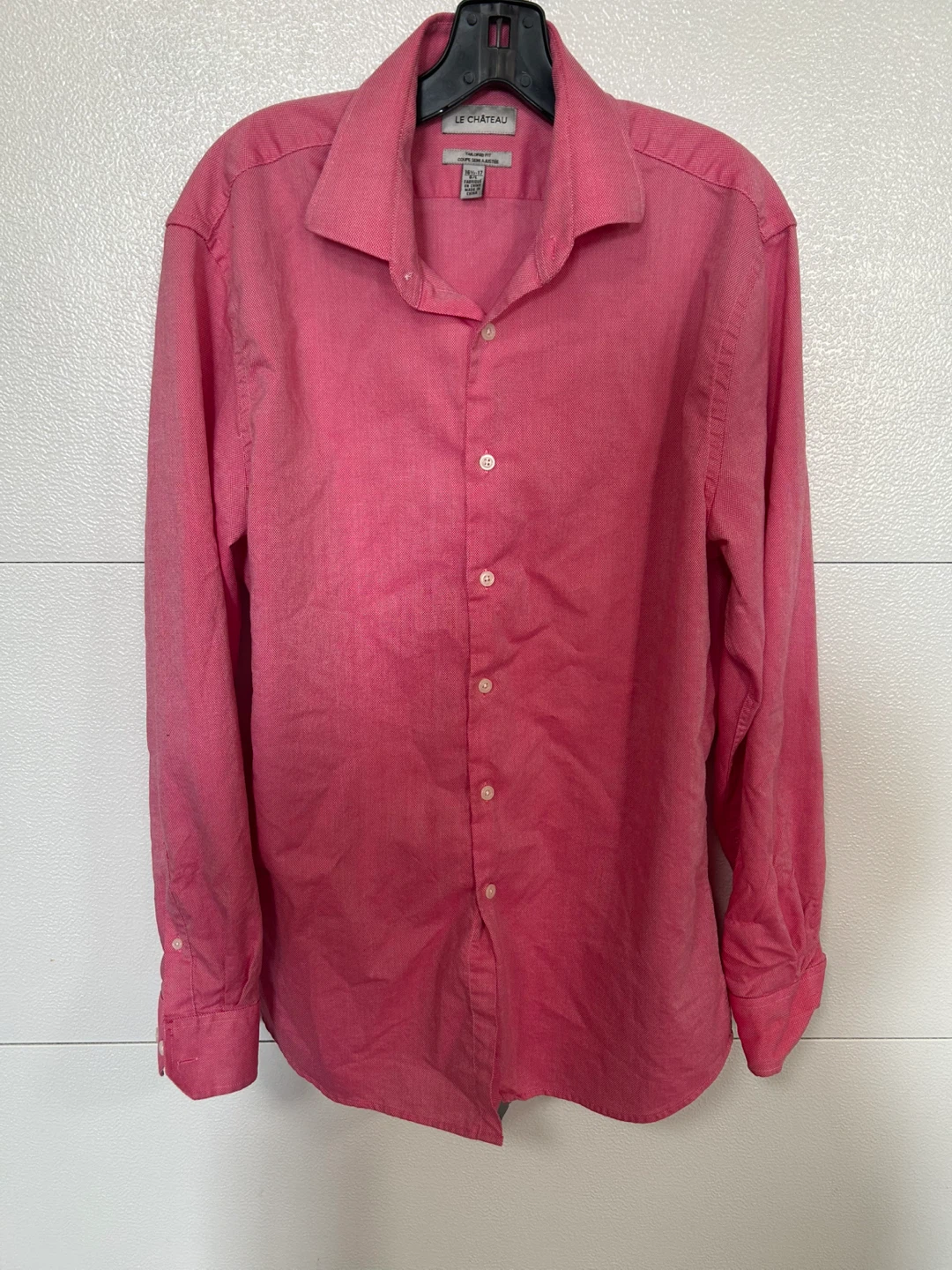 Le Chateau Pink Tailored Fit Button-Up Shirt