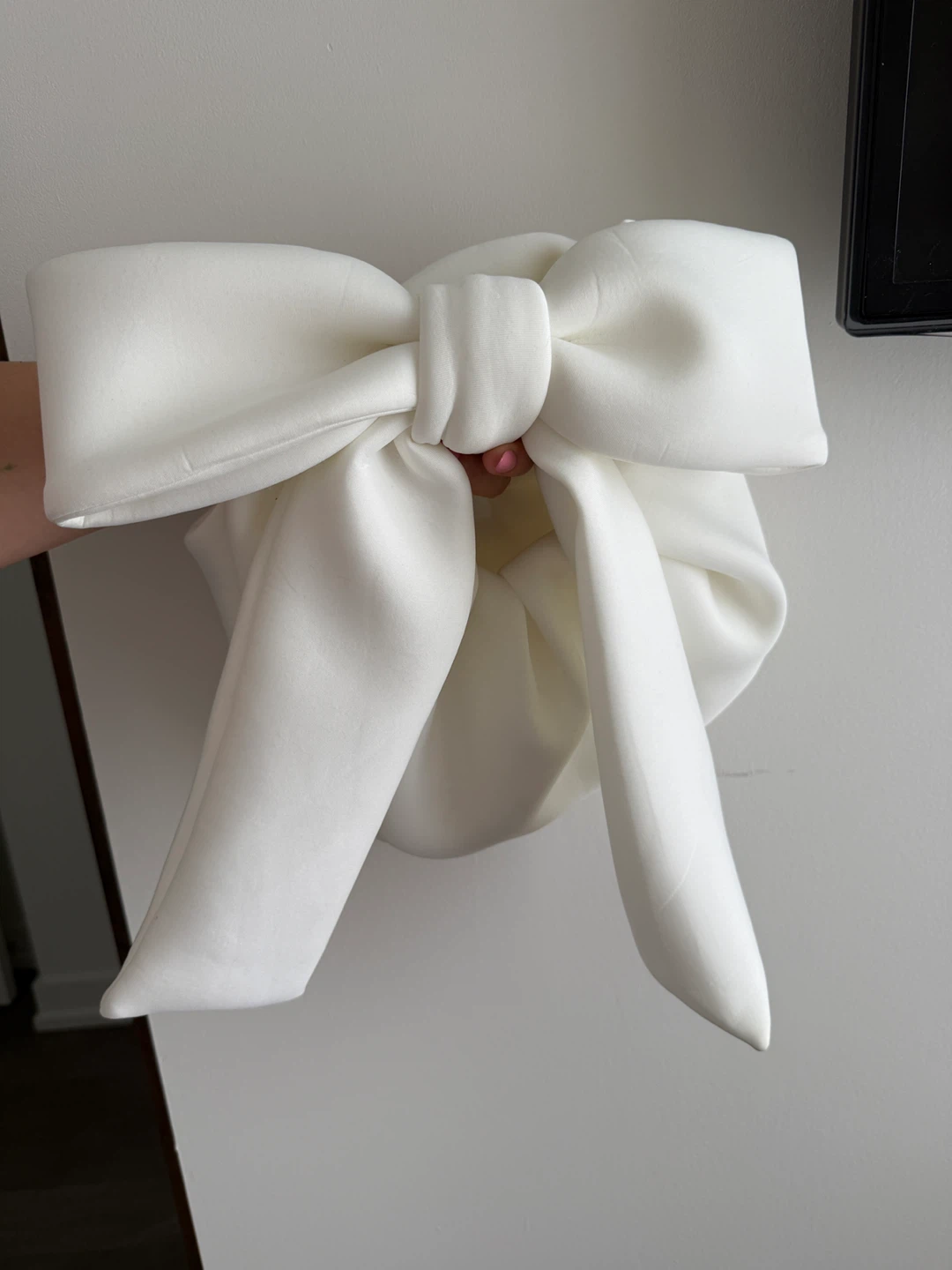 Anthropologie White Bow Bag