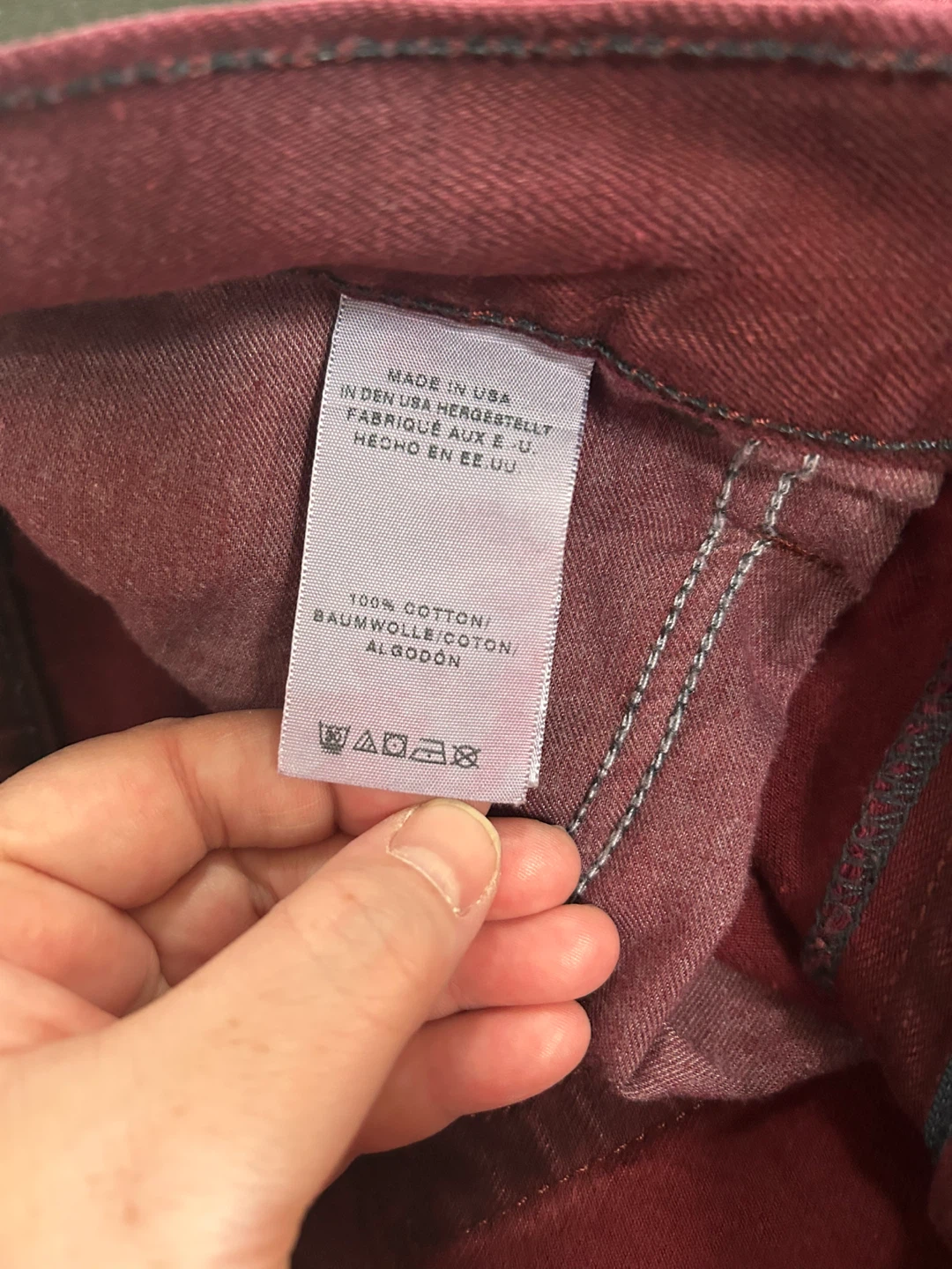 True Religion Geno Relaxed Slim Jeans Burgundy Size 33 - photo 5