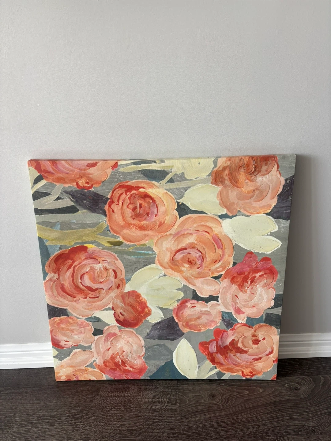 27” x 27” Floral Canvas Wall Art