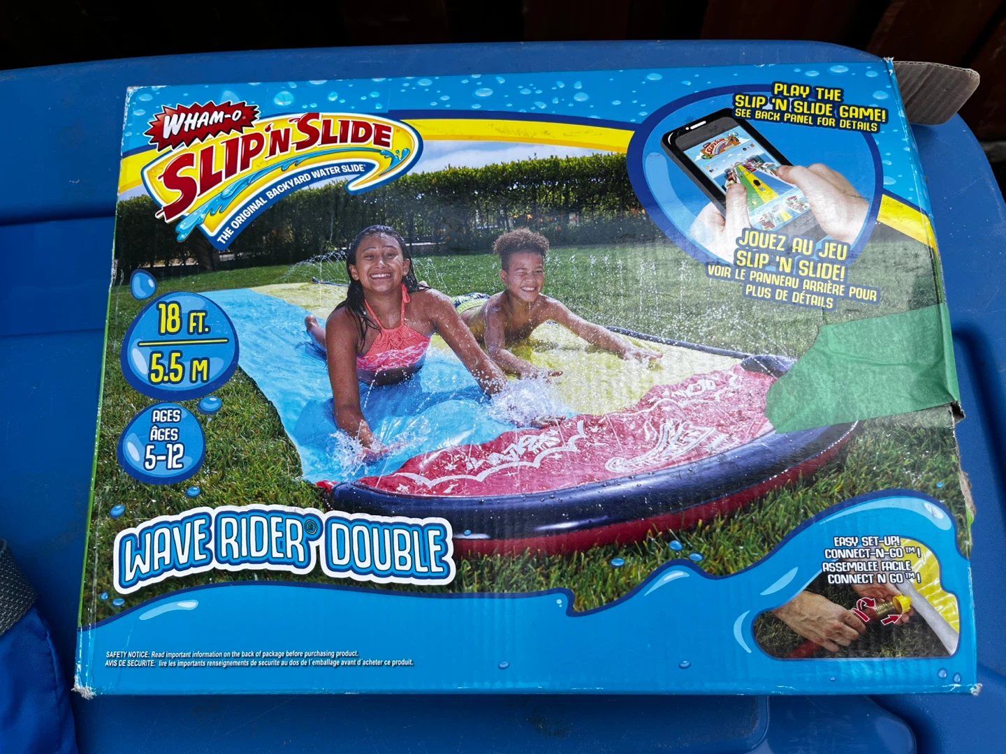 Wham-O Slip 'N Slide Wave Rider Double Water Slide 18 FT