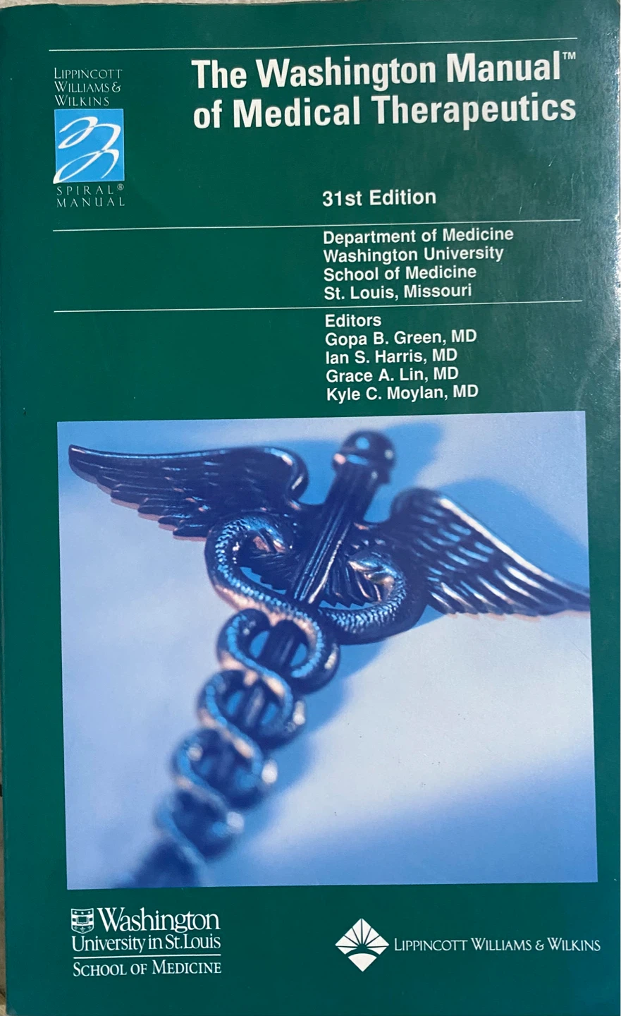 The Washington Manual of Medical Therapeutics 31st Edition