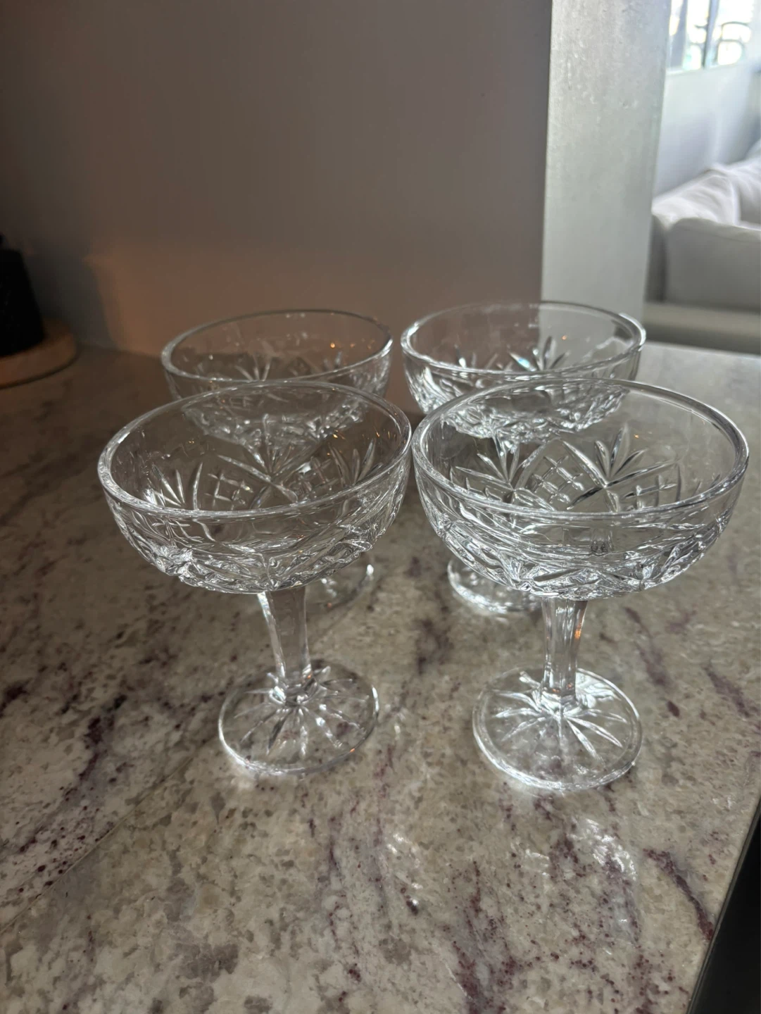 Set of 4 Champagne Coupe Glasses