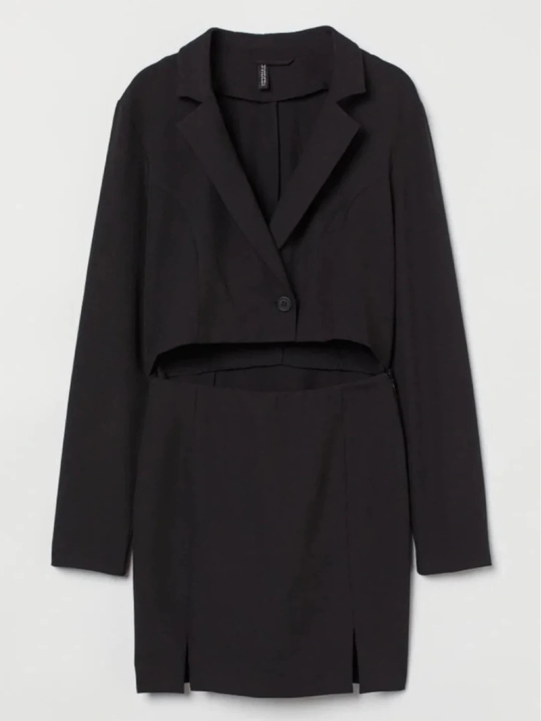 H&M Black Cutout jacket dress
