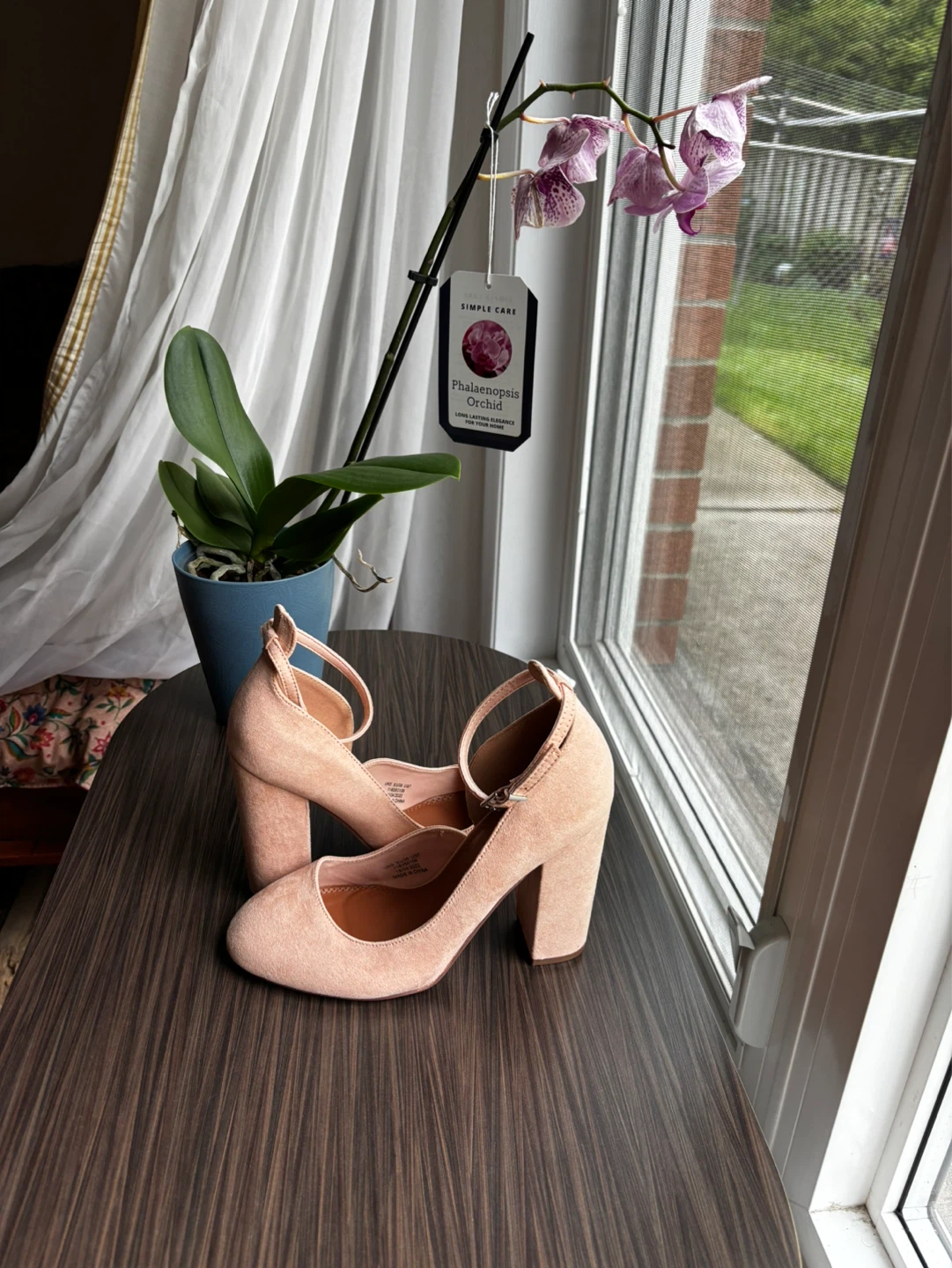 ASOS DESIGN Suede Block Heels - Pink