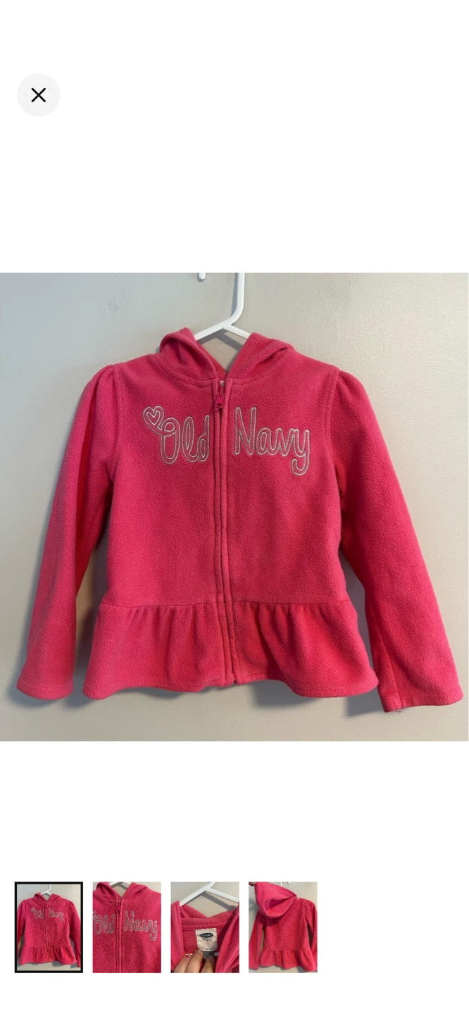 Old Navy Pink Fleece Peplum Hoodie