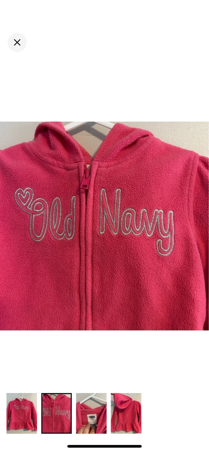 Old Navy Pink Fleece Peplum Hoodie - photo 2