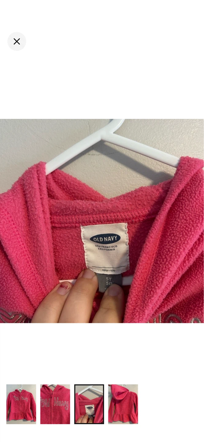 Old Navy Pink Fleece Peplum Hoodie - photo 3