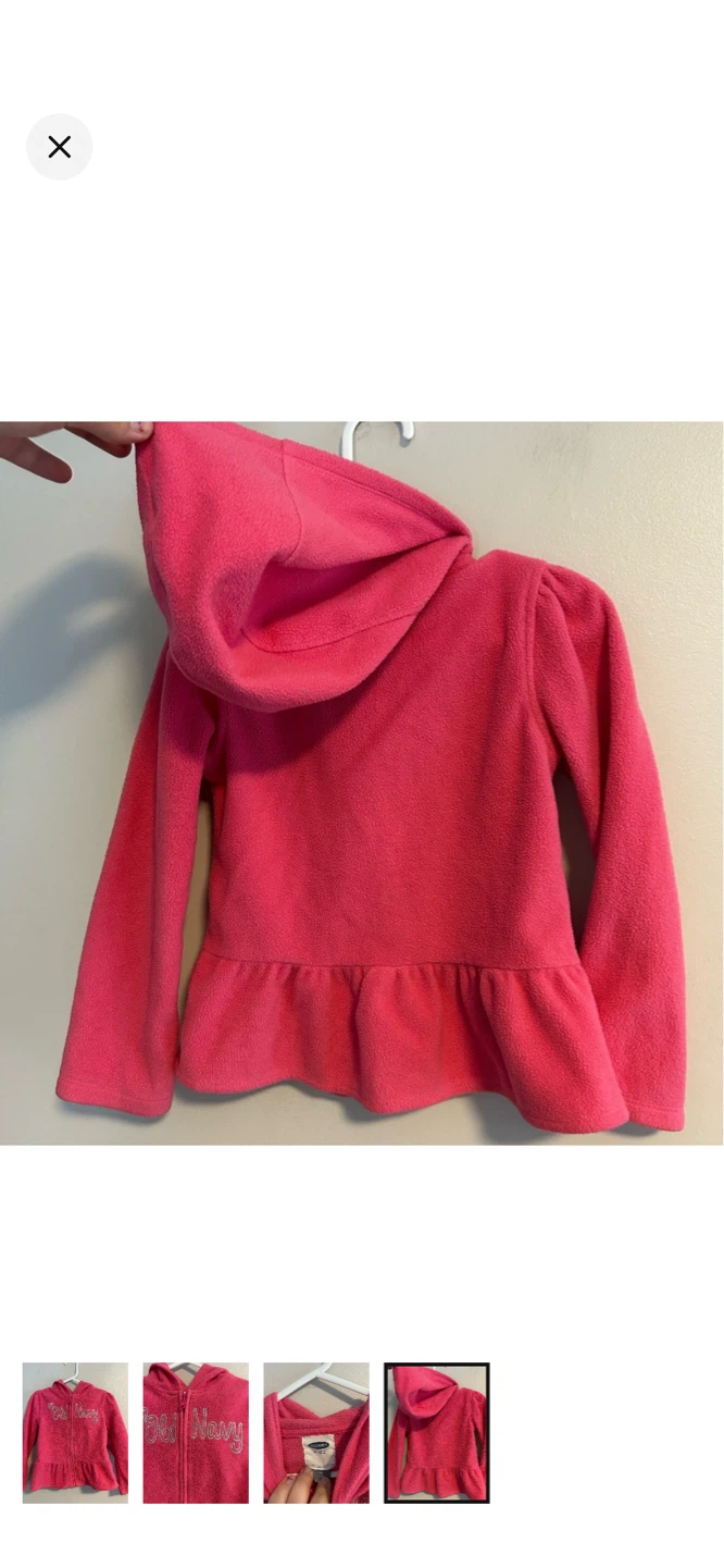 Old Navy Pink Fleece Peplum Hoodie - photo 4