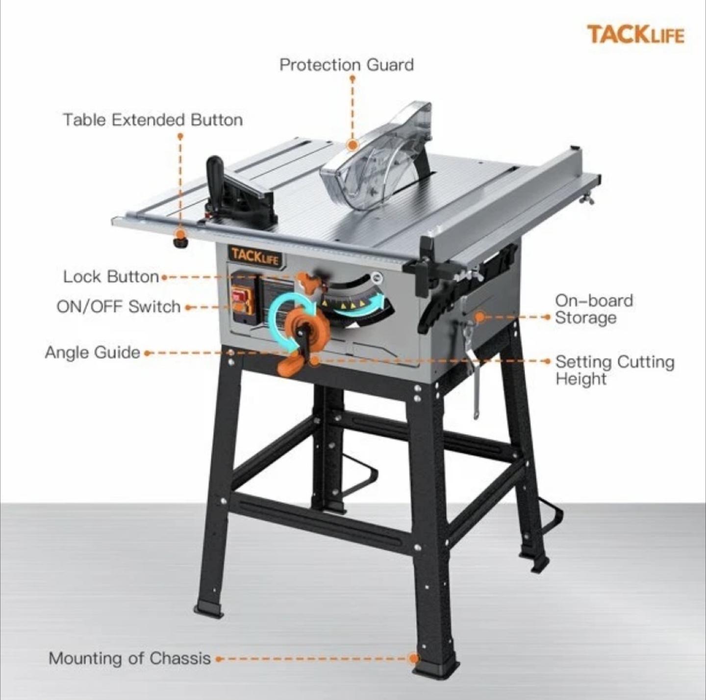 Tacklife Table Saw with Accessories - photo 2