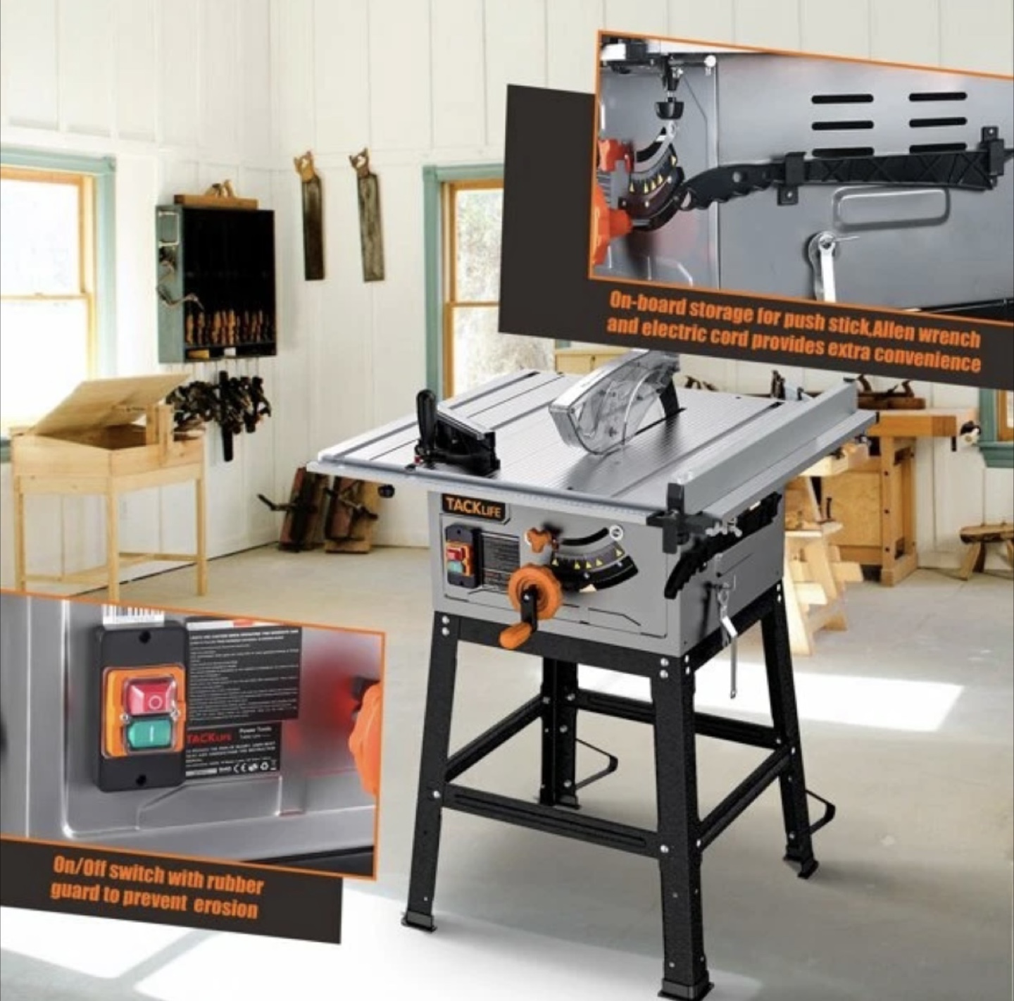 Tacklife Table Saw with Accessories - photo 4
