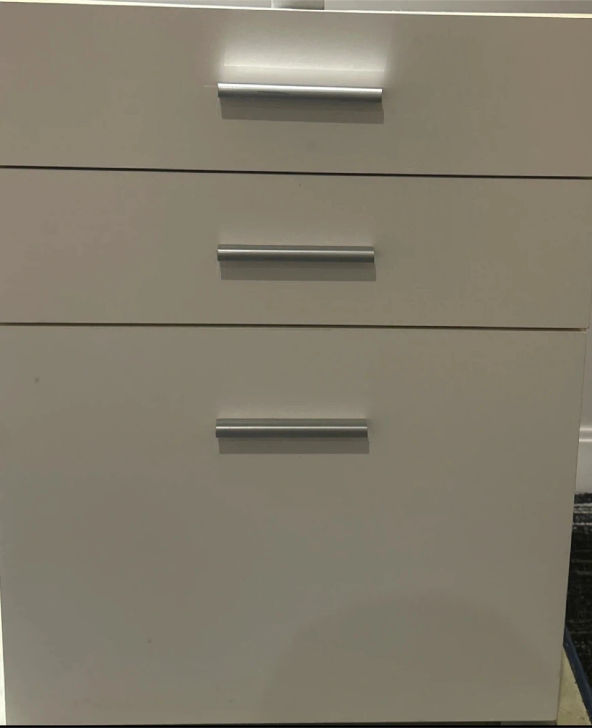White 3-Drawer Filing Cabinet