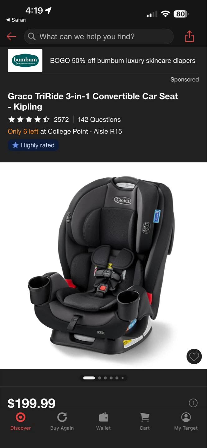 Graco TriRide 3-in-1 Convertible Car Seat