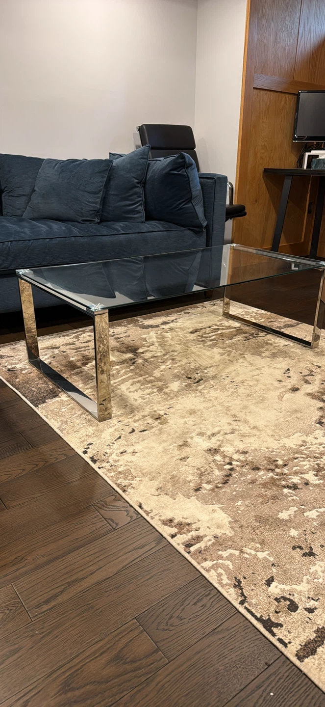 Glass and Chrome Coffee Table