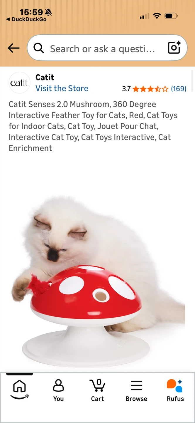 Catit Senses 2.0 Mushroom Interactive Cat Toy - photo 3