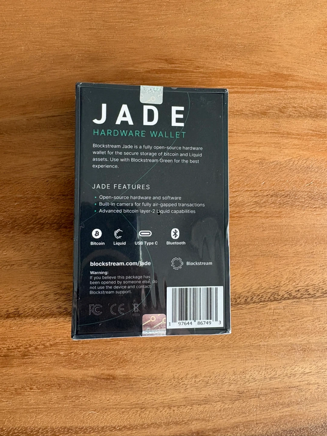 Blockstream Jade Hardware Wallet - Black - photo 2