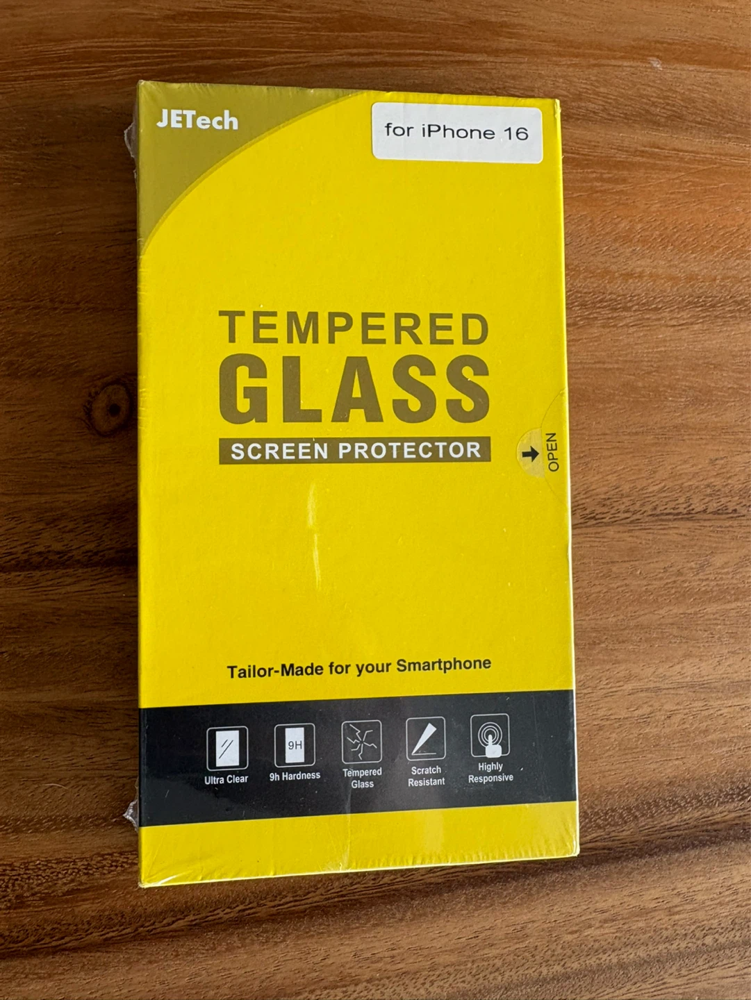 JETech Tempered Glass Screen Protector for iPhone 16