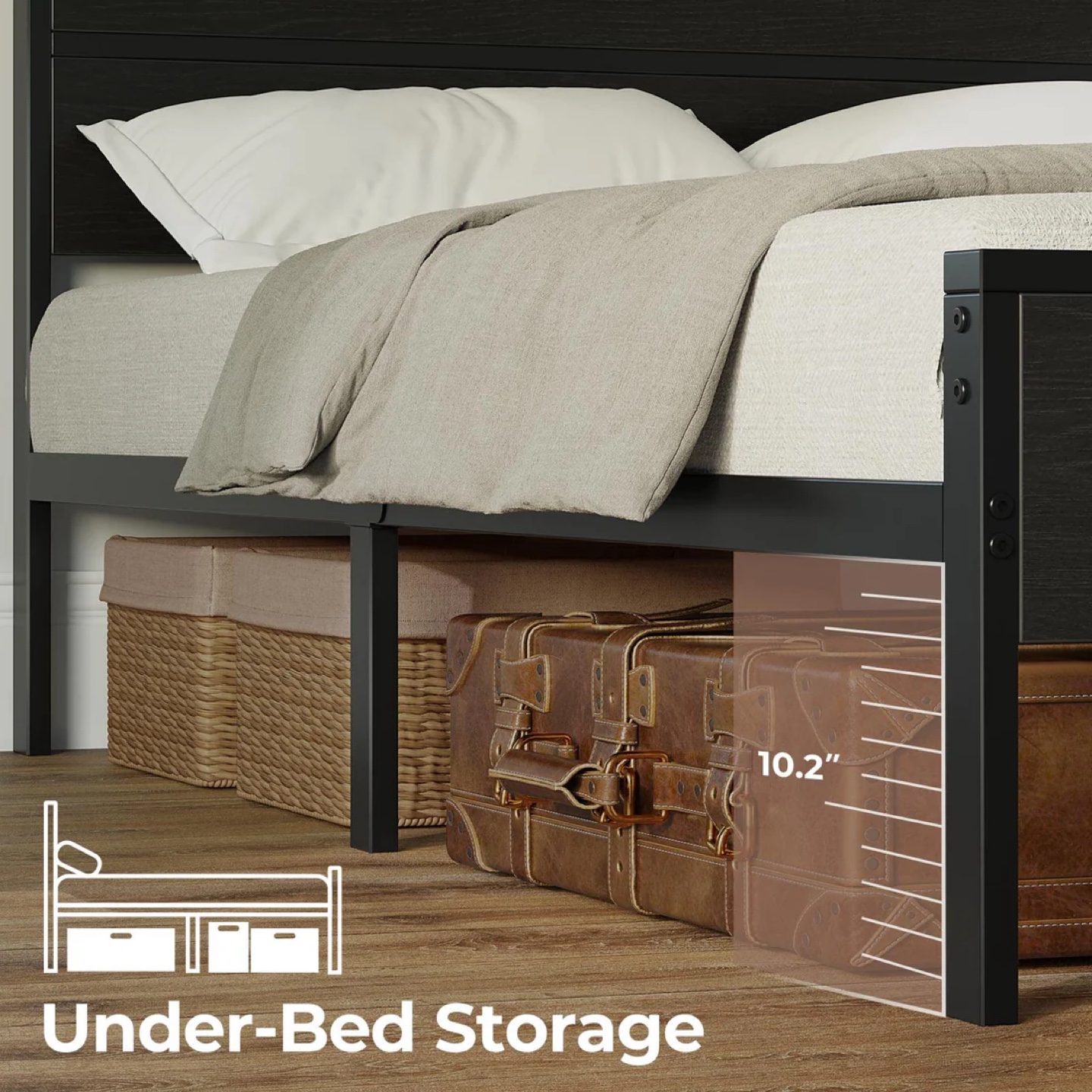 Twin Size Bed Frame with LED Light System - photo 5