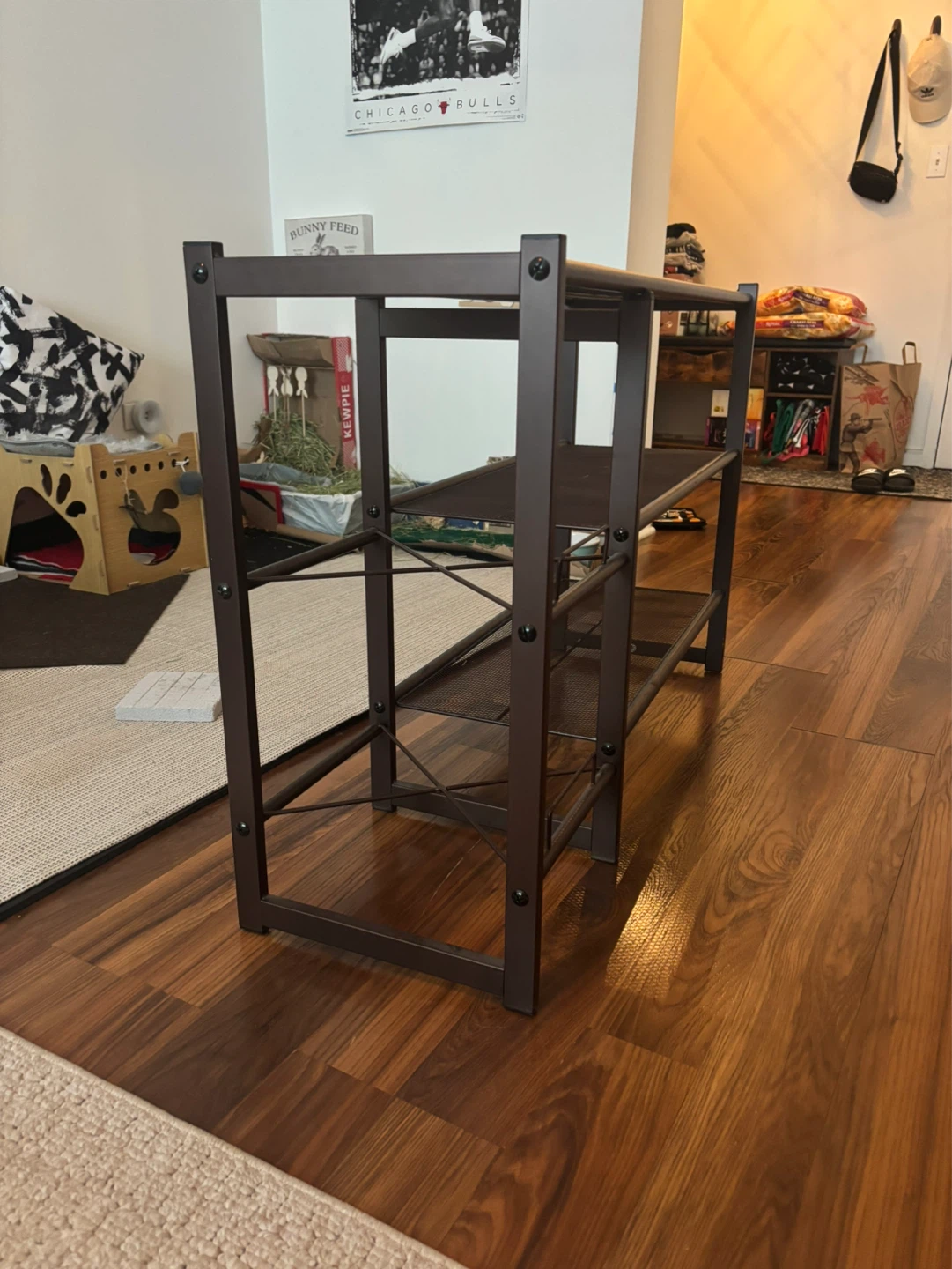Brown Metal 4-Tier Storage Shelf - photo 3