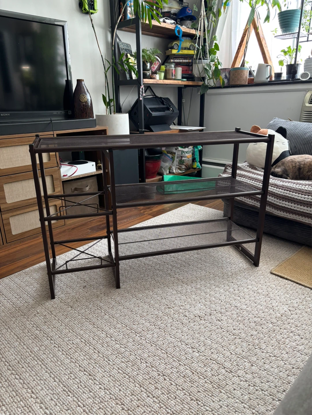 Brown Metal 4-Tier Storage Shelf - photo 2