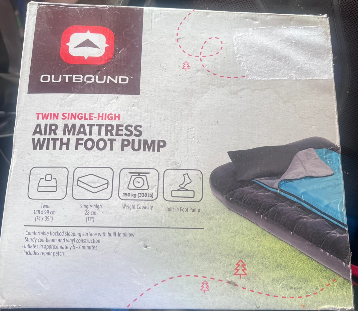Outbound Air Mattress with Foot Pump