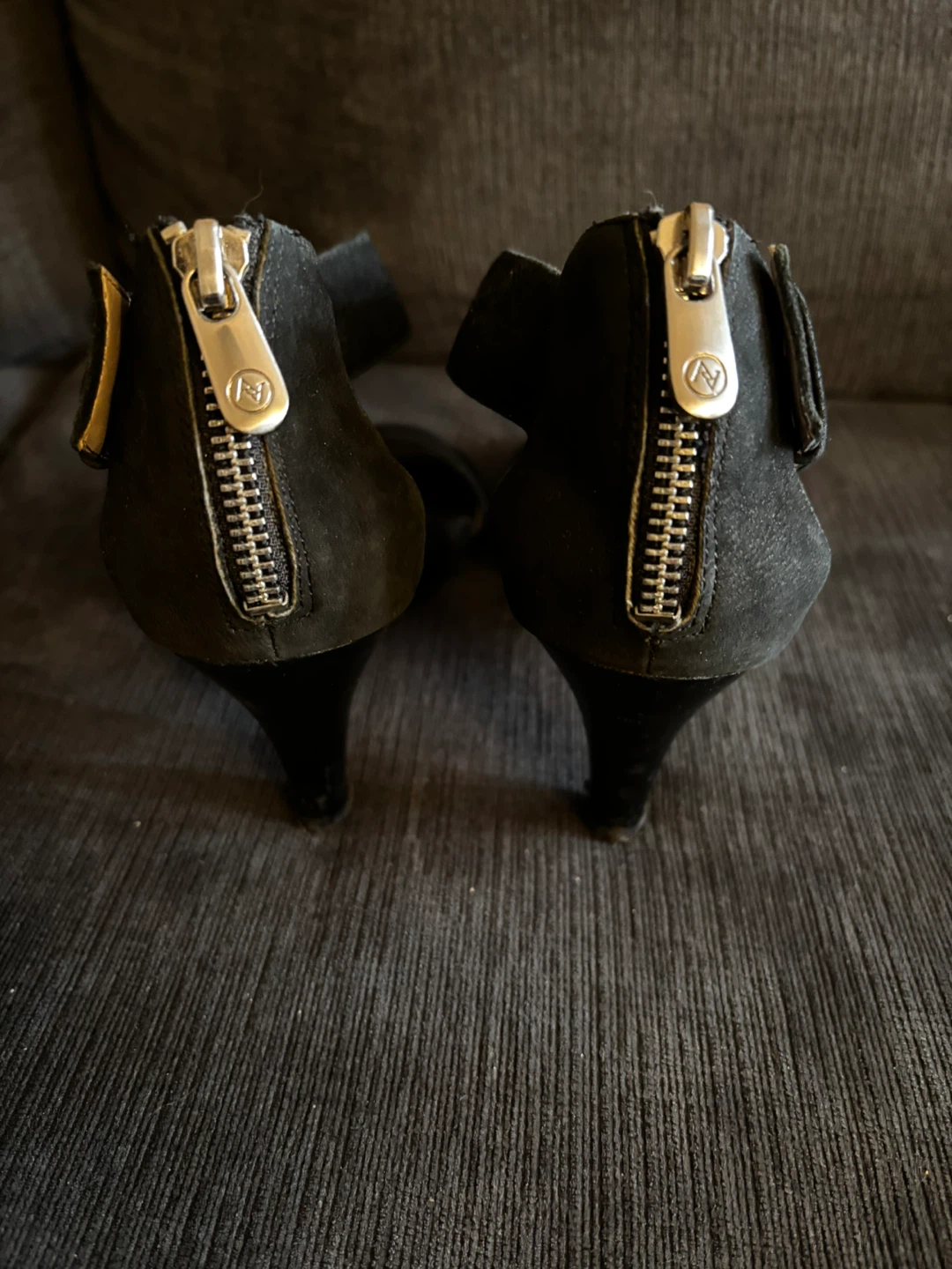 Adrienne Vittadini Black Suede Strappy Heels - photo 2