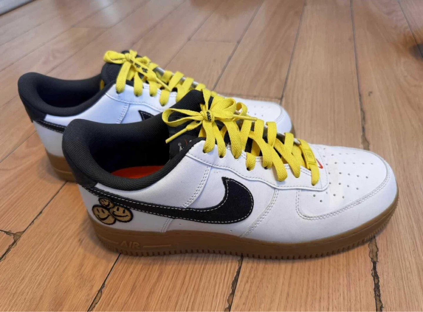 Nike Air Force 1 Low White Gum Smiley Face Shoes