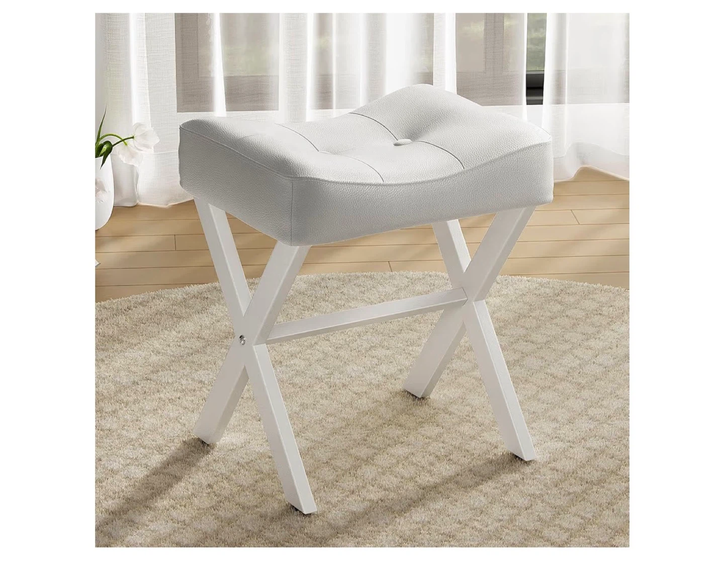 MEMOBARCO Folding Vanity Stool