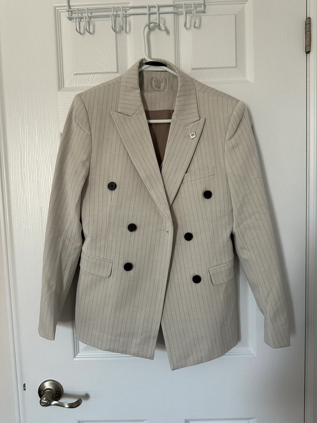 Pinstripe Suit Set - Blazer, Vest, and Pants