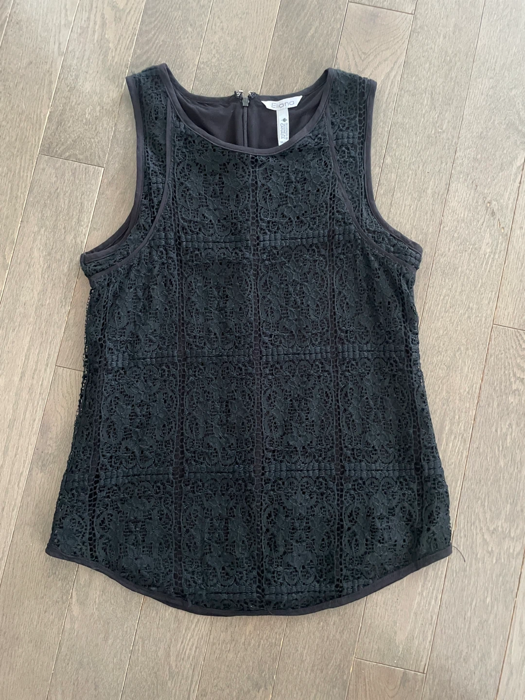 Black Lace Sleeveless Top