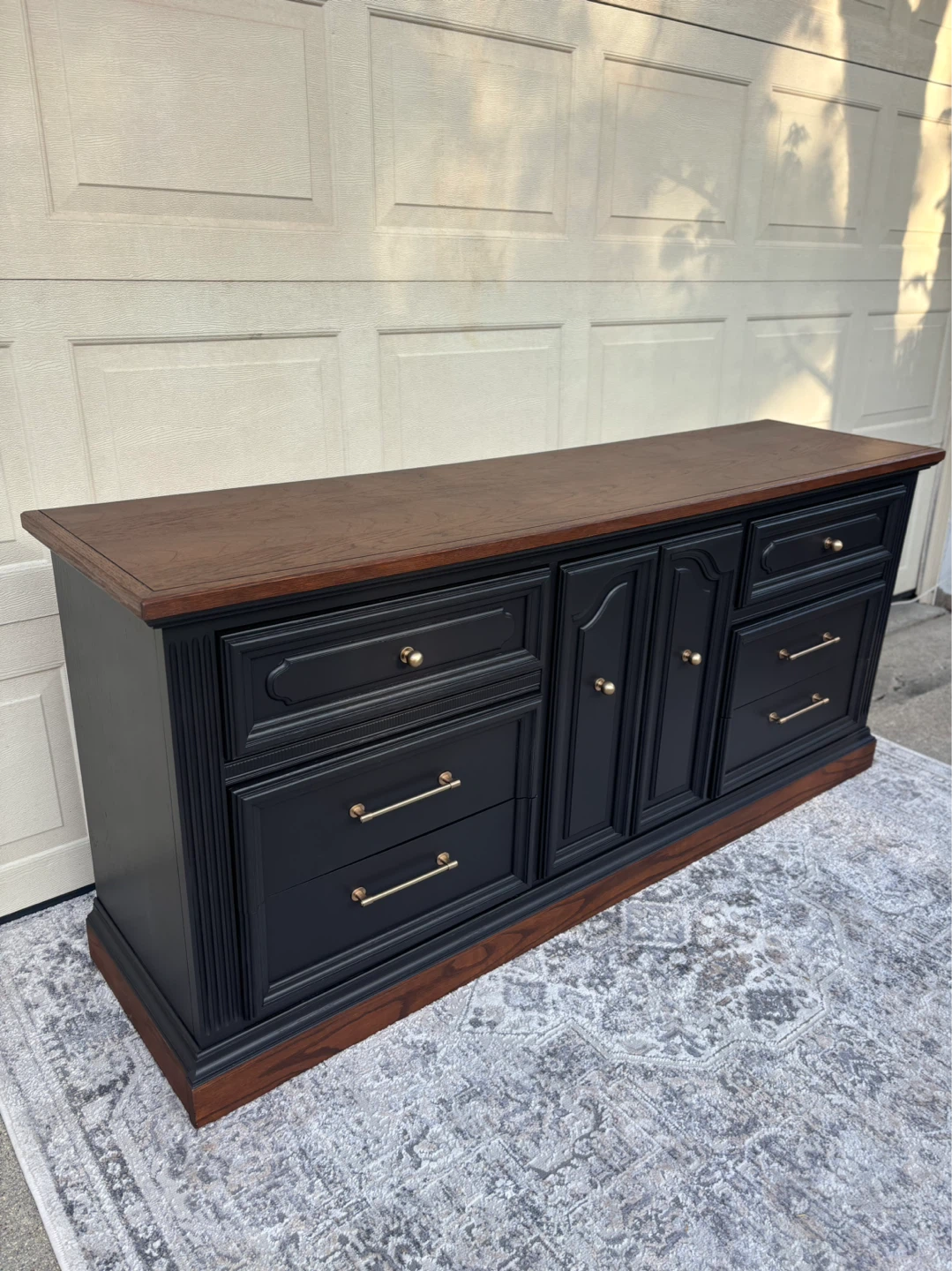 9 Drawer MCM Walnut Dresser “freshly refinished”