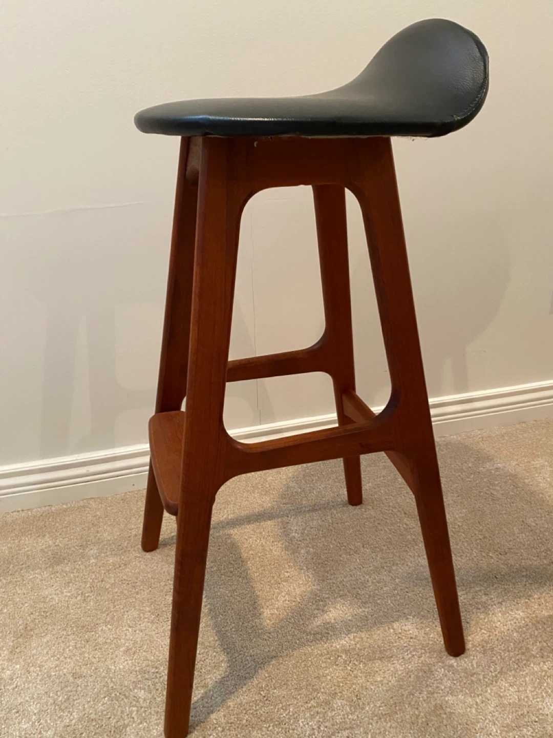 Danish Teak and Erik Buck Bar Stool - photo 3