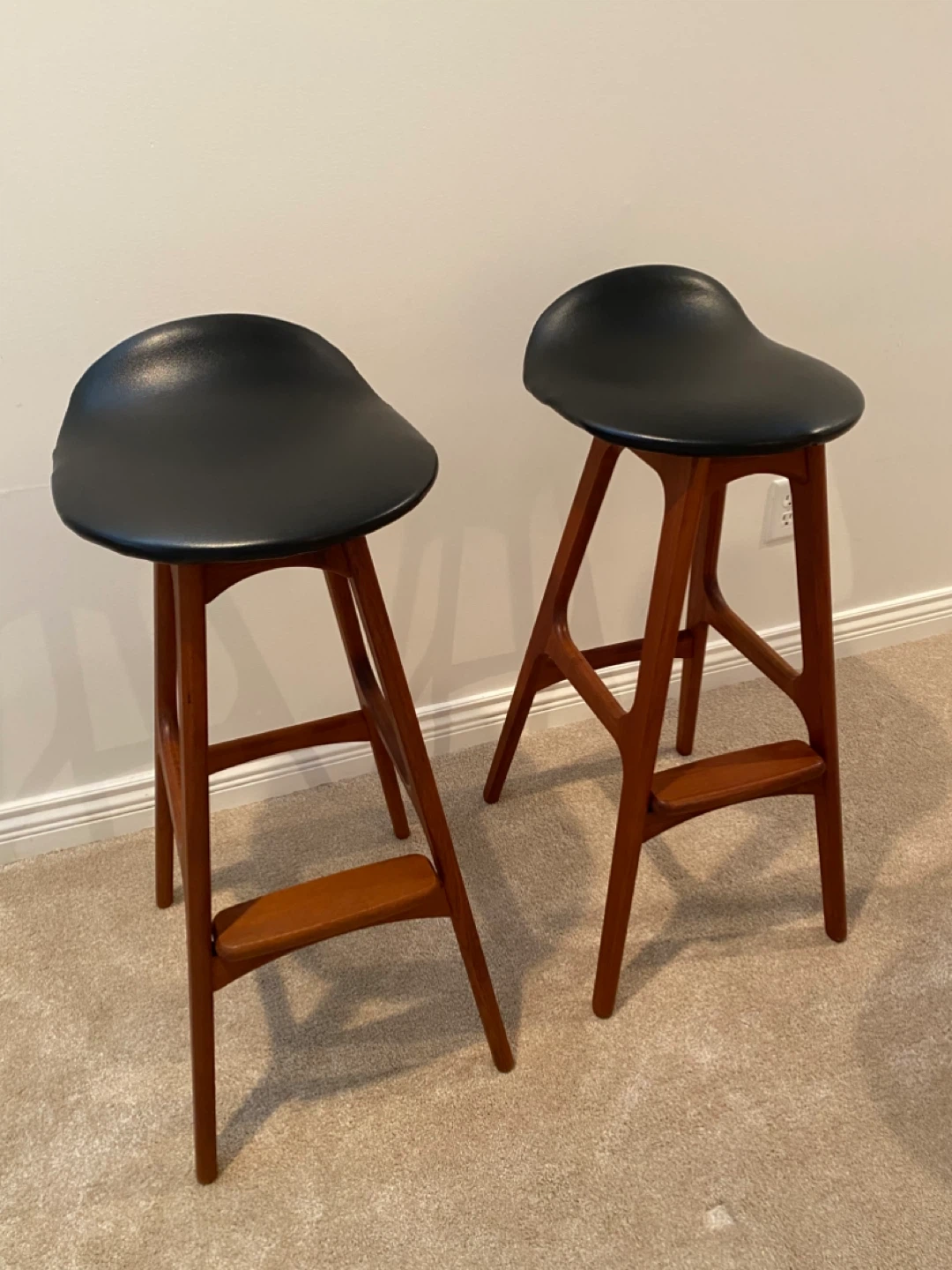 Danish Teak and Erik Buck Bar Stool