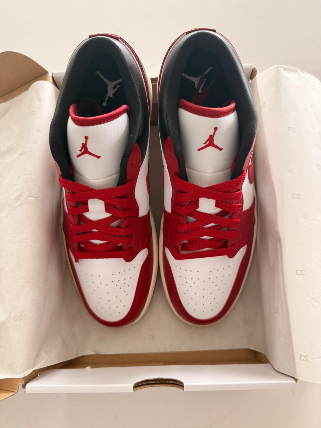 $110 Size 10.5 Black/Red Chicago Bulls Air Jordan Low - photo 2