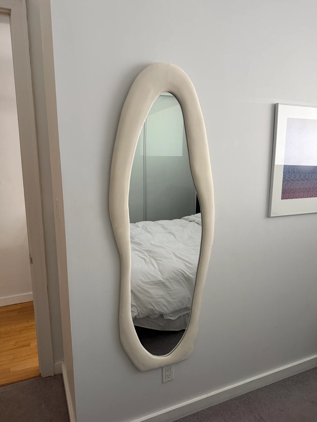 Full Length Mirror 63"x24", Irregular Wavy Mirror