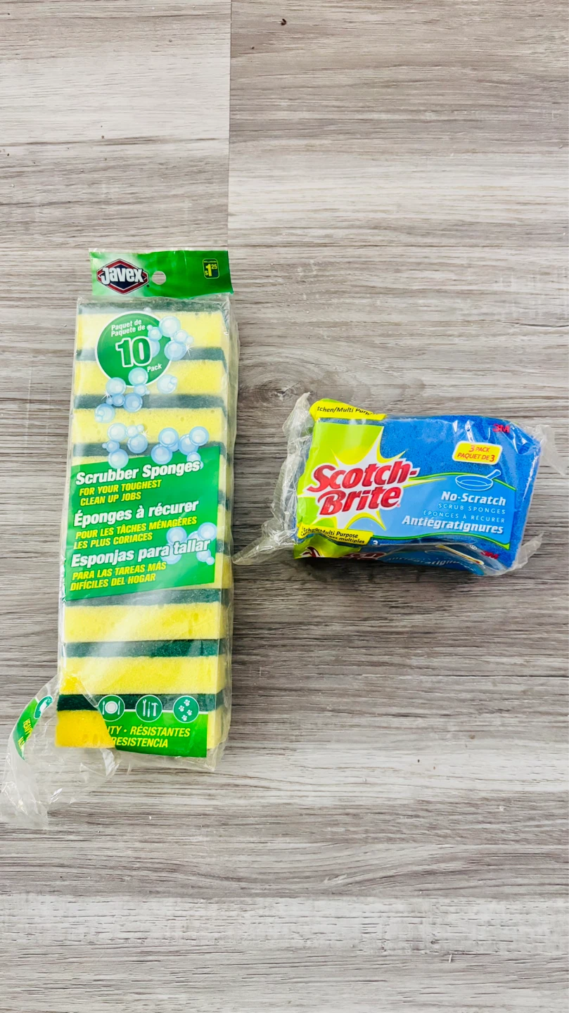 Javex & Scotch-Brite Sponges