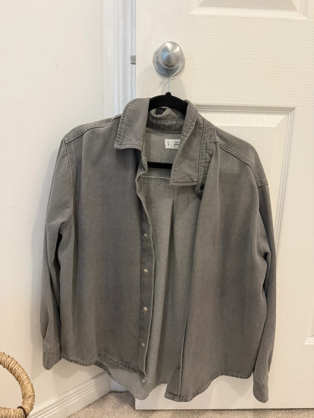 Grey Denim Shirt - Size S